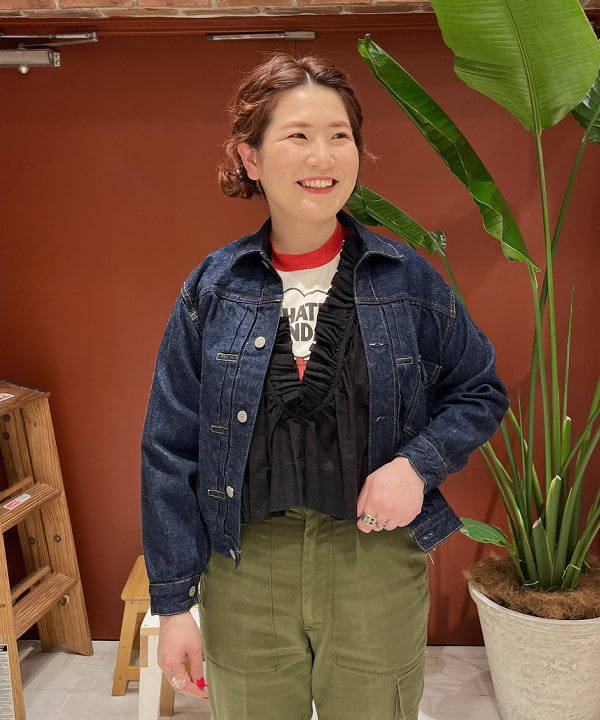 エノモト アミさんの「BEAMS WOMEN｜orSlow × BEAMS BOY / 別注 Monroe Jacket Special」を使ったコーディネート