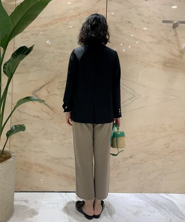 松元 晴佳さんの「BEAMS WOMEN｜CHRISTIAN VILLA × Demi-Luxe BEAMS / 別注 ストロー バニティーバッグ」を使ったコーディネート