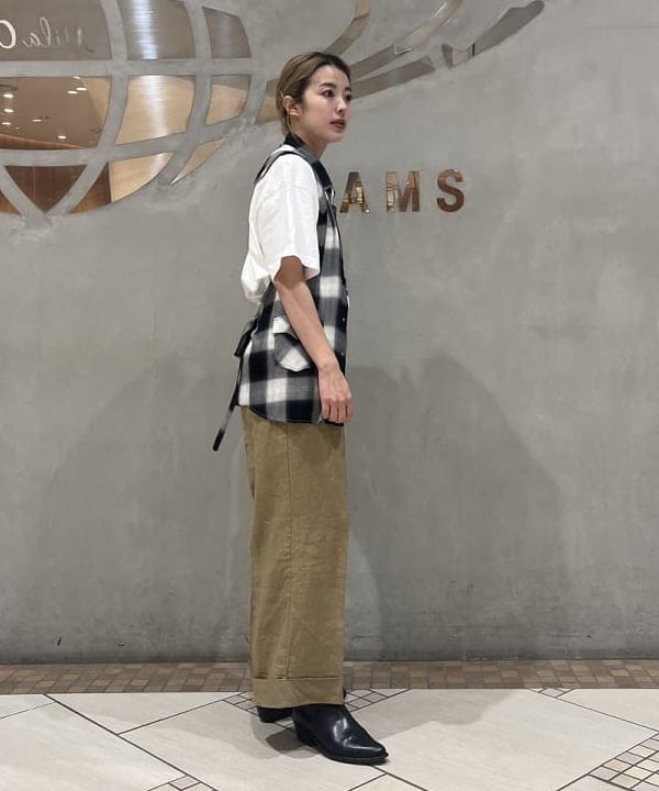 サワイさんの「BEAMS WOMEN｜BEAMS BOY / オンブレチェック ウエスタンシャツ ベスト」を使ったコーディネート