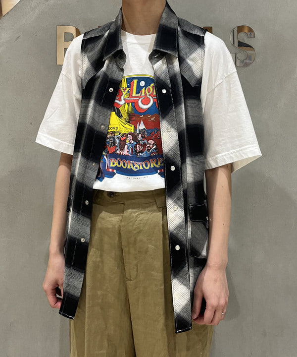 サワイさんの「BEAMS WOMEN｜BEAMS BOY / オンブレチェック ウエスタンシャツ ベスト」を使ったコーディネート