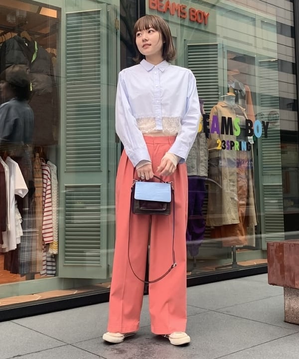 【新品】PT01　BEAMS F別注　細畝コーデュロイ　サーモンピンク48　秋冬 23AWを先取り！予約キャンペーン始まりました〜♡】｜レイ ビームス