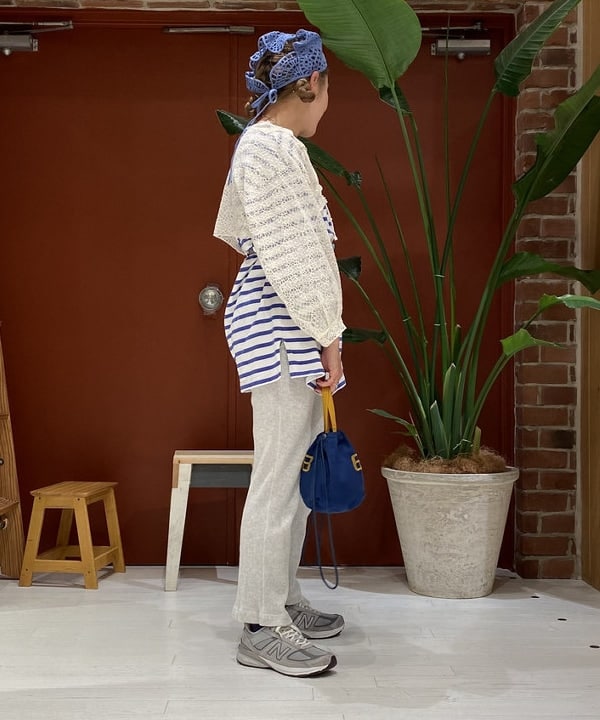 優意さんの「BEAMS WOMEN｜BEAMS BOY / パターン メッシュ ノースリーブ」を使ったコーディネート
