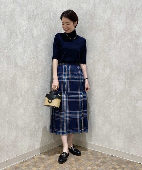 SANOさんの「BEAMS WOMEN｜CHRISTIAN VILLA × Demi-Luxe BEAMS / 別注 ストロー バニティーバッグ」を使ったコーディネート
