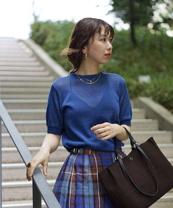 BEAMS GOLF ダイヤモンドパターン セーター 、スカートのセット ビームス 町田（742997） スタイリング・コーディネイト｜BEAMS