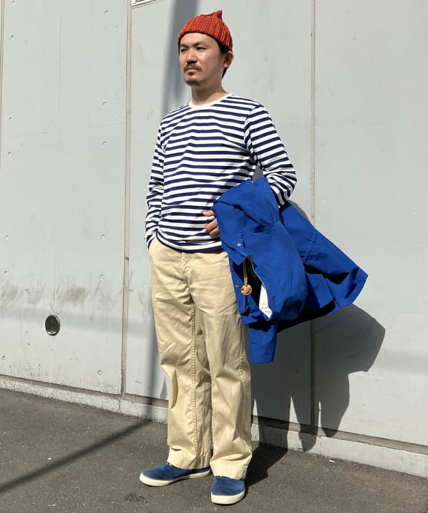 猪越 悠さんの「BEAMS WOMEN｜Watch Cap Linen Like Cotton」を使ったコーディネート