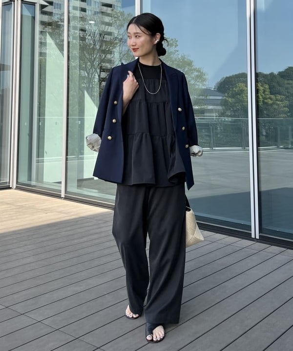 隈元 楓さんの「BEAMS WOMEN｜コンビ ティアード プルオーバー」を使ったコーディネート