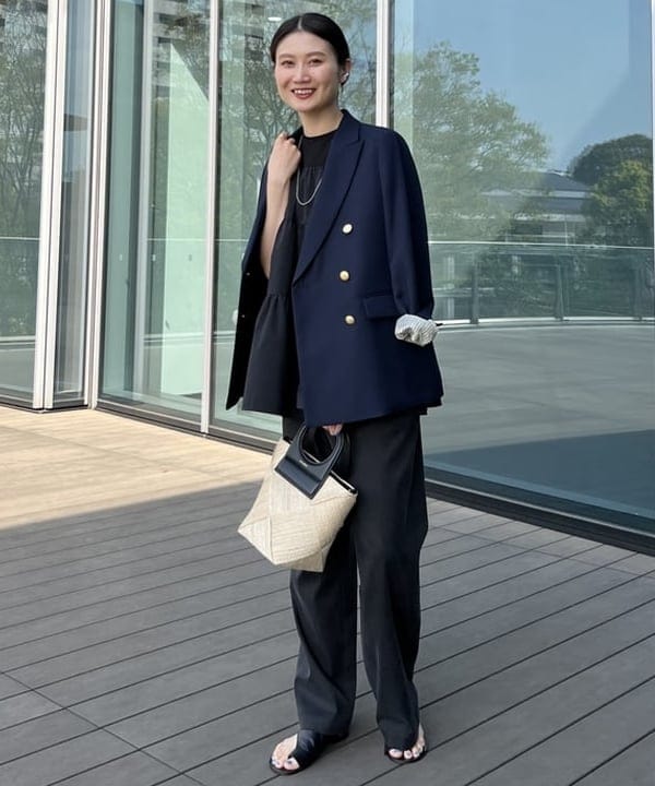 隈元 楓さんの「BEAMS WOMEN｜コンビ ティアード プルオーバー」を使ったコーディネート