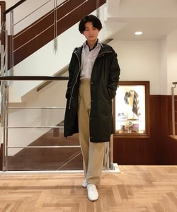 BEAMS F（ビームスF）Barbour × BEAMS F / 別注 HOODED HUNTING ピーチ