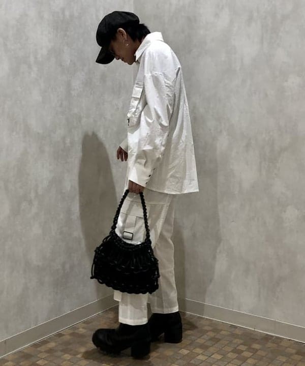 はるひむさんの「BEAMS WOMEN｜RBS / フェイクレザー ノット バッグ」を使ったコーディネート