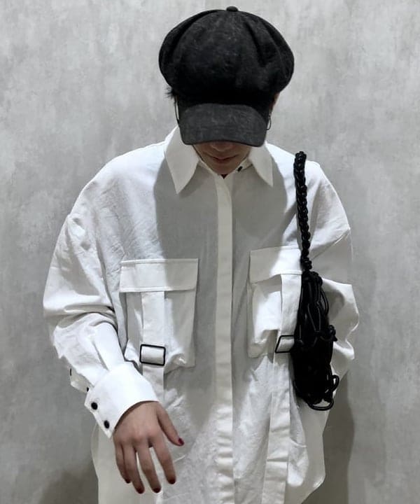 はるひむさんの「BEAMS WOMEN｜RBS / フェイクレザー ノット バッグ」を使ったコーディネート