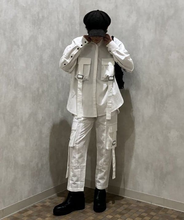 はるひむさんの「BEAMS WOMEN｜RBS / フェイクレザー ノット バッグ」を使ったコーディネート