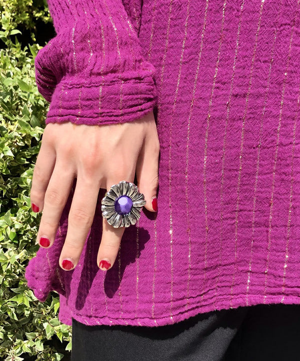 はるひむさんの「BEAMS WOMEN｜Otro Accesorio / フラワー リング」を使ったコーディネート