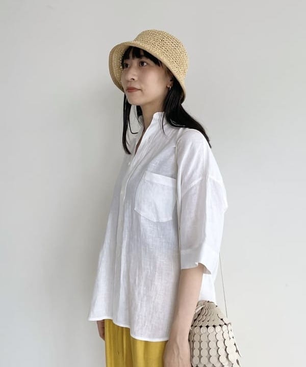 cammyさんの「BEAMS WOMEN｜GRILLO / ペーパー クロシェハット」を使ったコーディネート