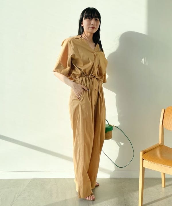 cammyさんの「BEAMS WOMEN｜CHRISTIAN VILLA &times; Demi-Luxe BEAMS / 別注 ストロー バニティーバッグ」を使ったコーディネート