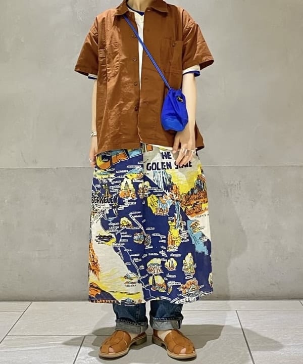 原口 愛さんの「BEAMS WOMEN｜Healthknit × BEAMS BOY / ワッフル ボーダー Tシャツ」を使ったコーディネート