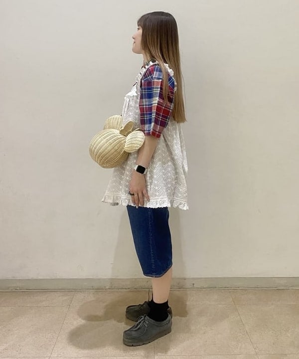 木村 海侑さんの「BEAMS WOMEN｜1/2ソリッド リブ ソックス」を使ったコーディネート