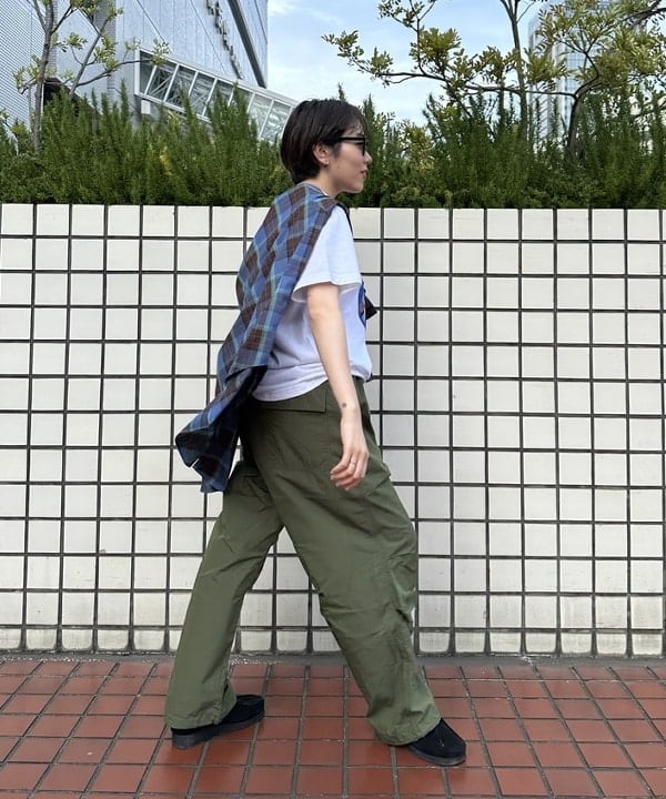 なるみさんの「BEAMS WOMEN｜BEAMS / コットン ナイロン オーバーパンツ」を使ったコーディネート