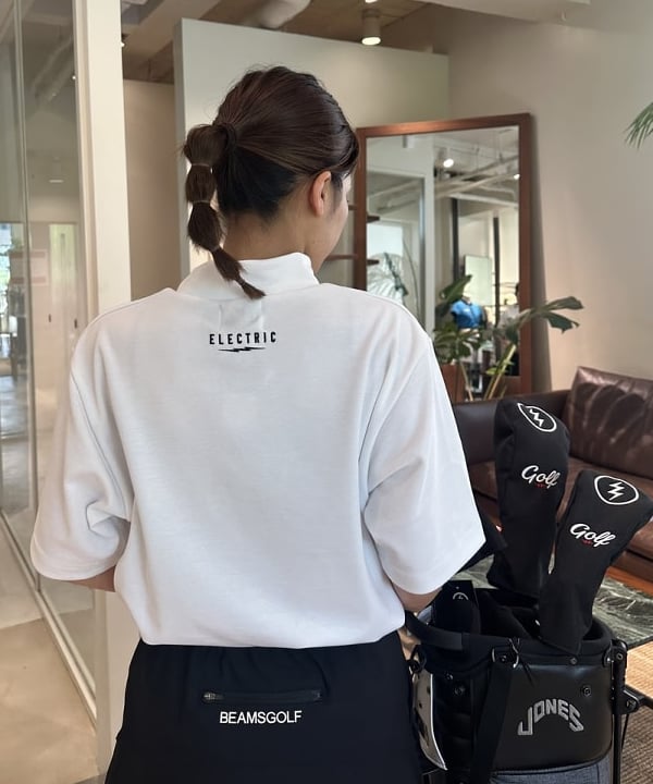 BEAMS GOLF 防風 星柄 ニット セットアップ BEAMS HEART（ビームス ハート）星柄 クルーネックニット