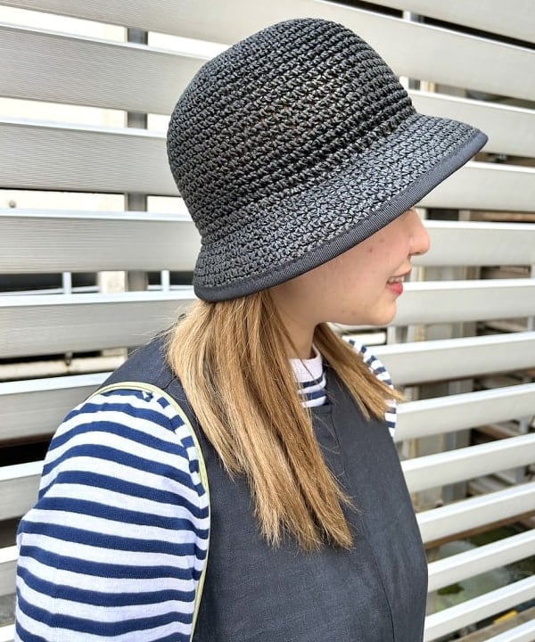 千田 静香さんの「BEAMS WOMEN｜GRILLO / ペーパー クロシェハット」を使ったコーディネート