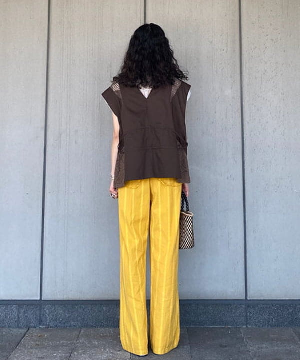マツド ユメカさんの「BEAMS WOMEN｜Ray BEAMS / チュール シャーリング Tシャツ」を使ったコーディネート