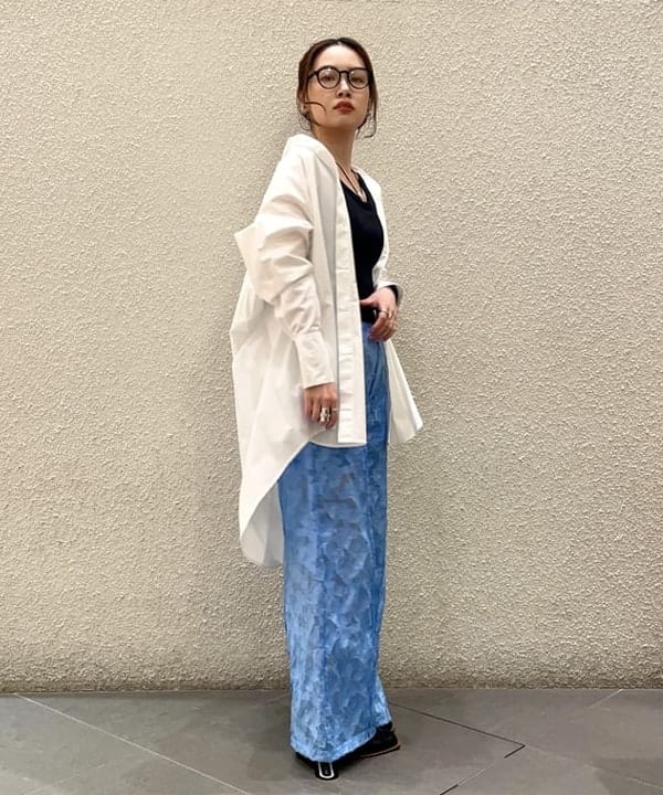 カタヤマ アヤさんの「BEAMS WOMEN｜noeyedia / メガネ ”NE-430”」を使ったコーディネート