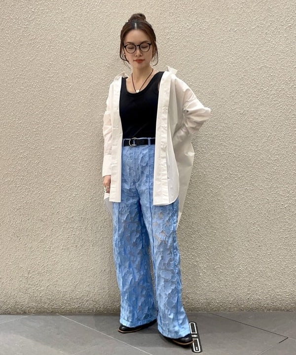 カタヤマ アヤさんの「BEAMS WOMEN｜noeyedia / メガネ ”NE-430”」を使ったコーディネート