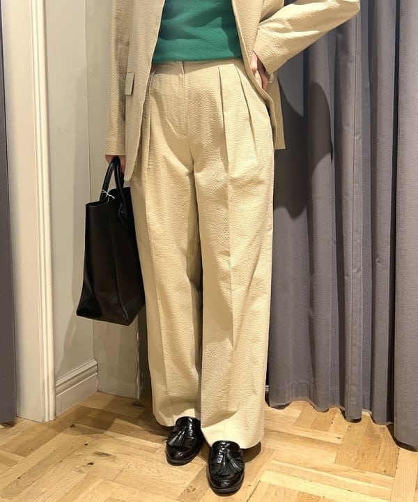 千田 静香さんの「BEAMS WOMEN｜YOUNG&OLSEN / レザートートバッグ M」を使ったコーディネート