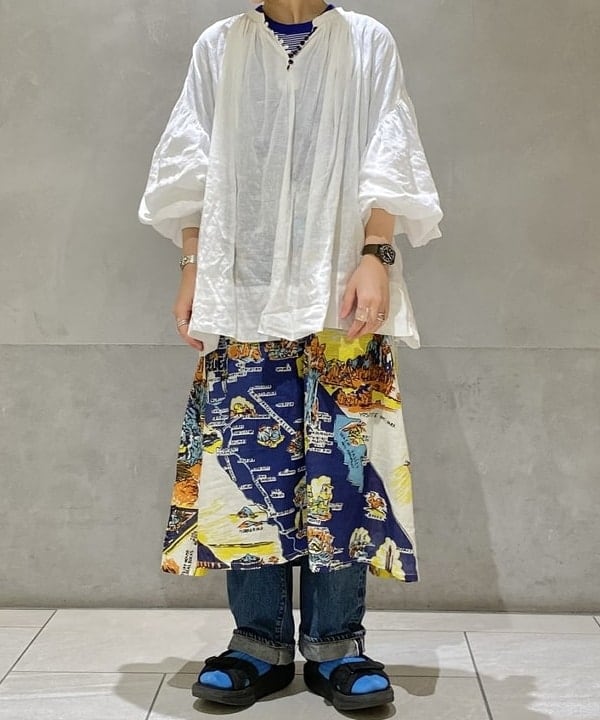 原口 愛さんの「BEAMS WOMEN｜Healthknit × BEAMS BOY / ワッフル ボーダー Tシャツ」を使ったコーディネート