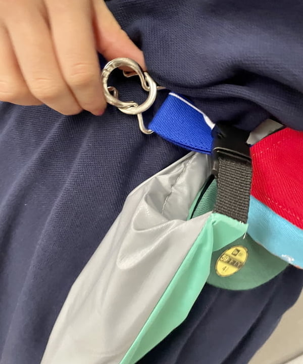 みりさんの「BEAMS WOMEN｜【別注】Healthknit / ワッフル ボーダー Tシャツ」を使ったコーディネート