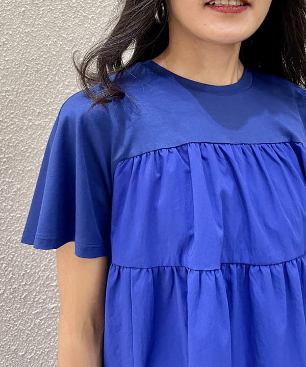 五十峯 さよさんの「BEAMS WOMEN｜コンビ ティアード プルオーバー」を使ったコーディネート