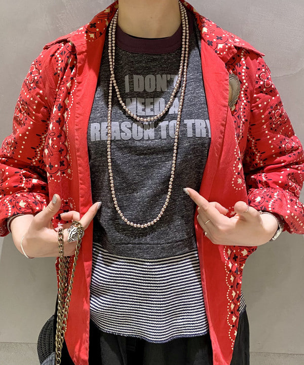 吉野 多恵さんの「BEAMS WOMEN｜【別注】Healthknit / ワッフル ボーダー Tシャツ」を使ったコーディネート