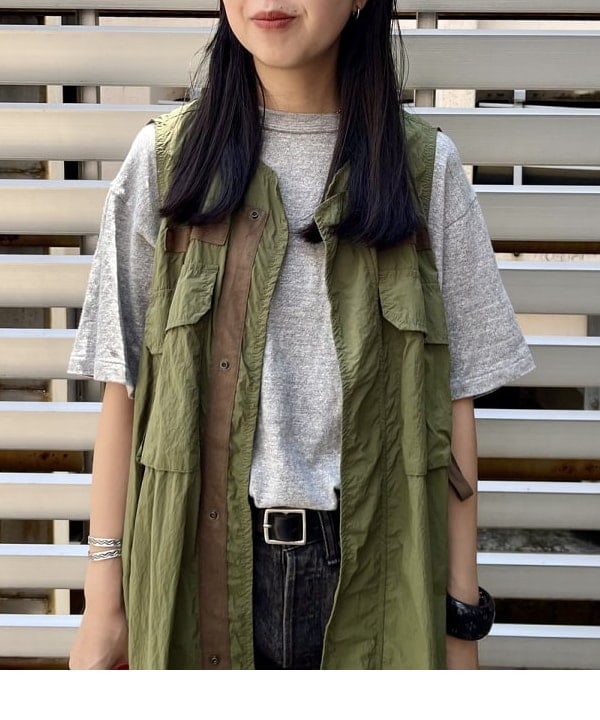 ミナミマリコさんの「BEAMS WOMEN｜BEAMS BOY / 25mm WASH ベルト」を使ったコーディネート