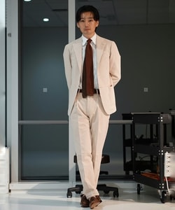 BEAMS F（ビームスF）ASCOT / ミニ ボーダー ニット ネクタイ（スーツ