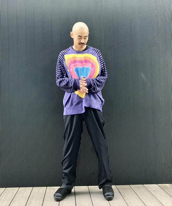 DAIRIKU 23ss Heart Tie dye Border Knit DAIRIKU 23ss Heart Tie Dye