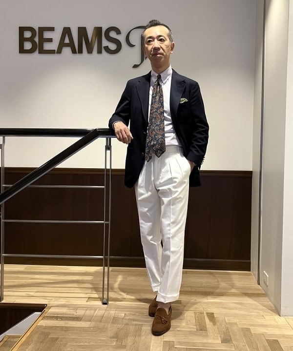 IGARASHI TROUSERS×BEAMS F/別注　2プリーツスラックス