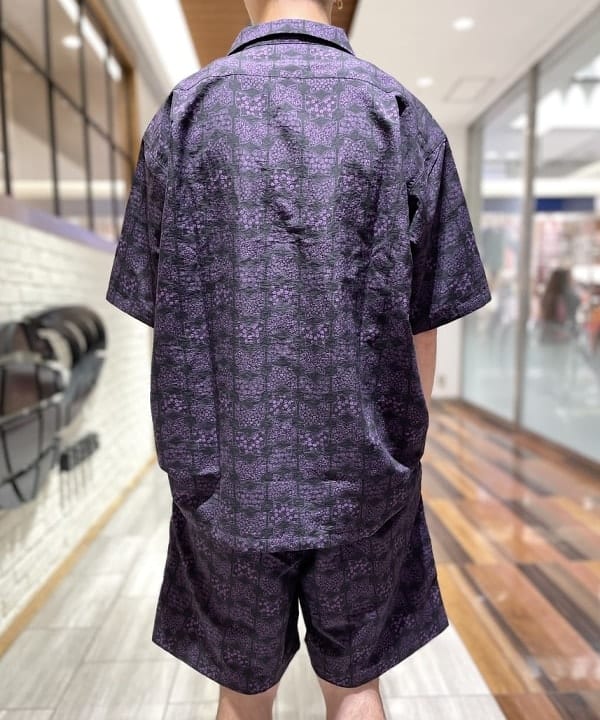 値打ち NEEDLES×BEAMS/別注 OPEN COLLAR SHIRT パピヨン