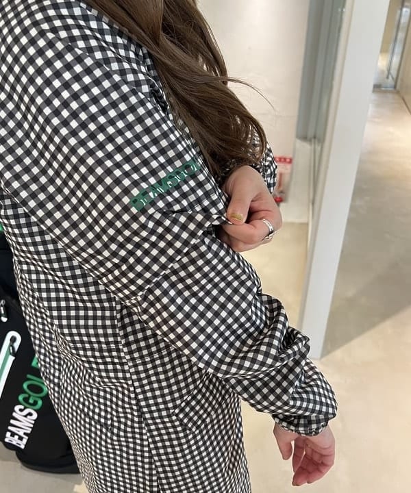 極美品 ビームスゴルフ バティックプリント ナイロンブルゾン スニード