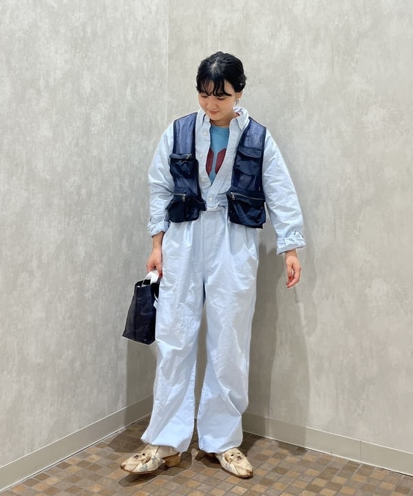 るーたまさんの「BEAMS WOMEN｜BEAMS BOY / オックスフォード ボタンダウン オールインワン」を使ったコーディネート