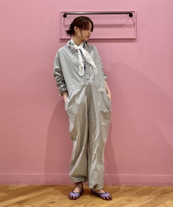 水野 萌香さんの「BEAMS WOMEN｜BEAMS BOY / オックスフォード ボタンダウン オールインワン」を使ったコーディネート