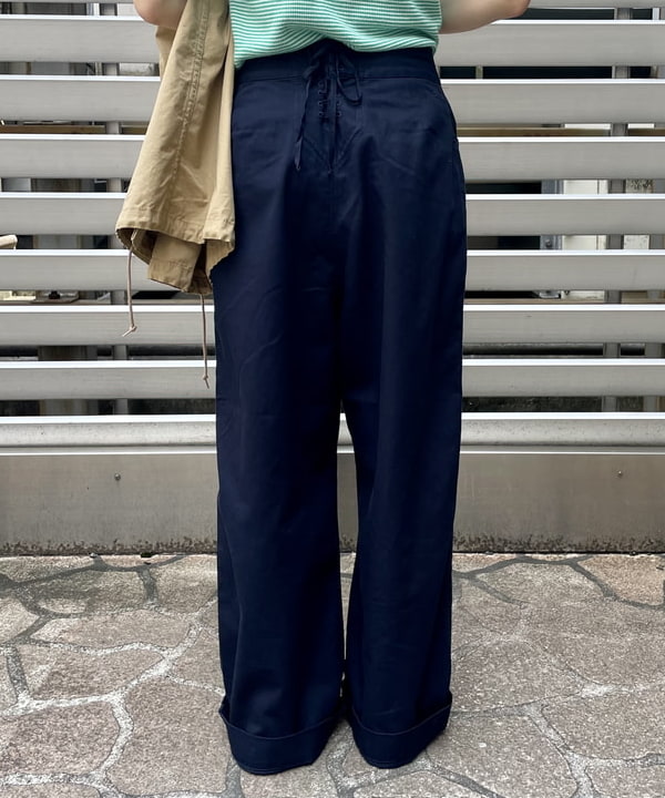 みりさんの「BEAMS WOMEN｜【別注】Healthknit / ワッフル ボーダー Tシャツ」を使ったコーディネート