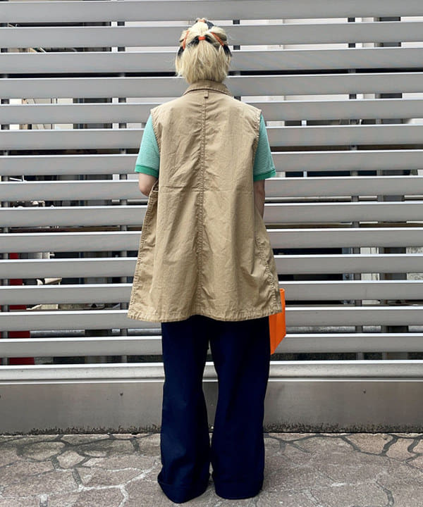 みりさんの「BEAMS WOMEN｜【別注】Healthknit / ワッフル ボーダー Tシャツ」を使ったコーディネート