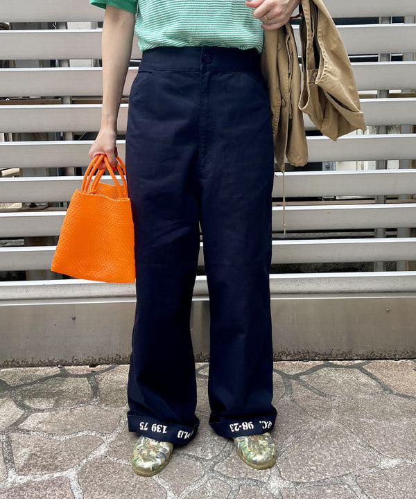 みりさんの「BEAMS WOMEN｜【別注】Healthknit / ワッフル ボーダー Tシャツ」を使ったコーディネート