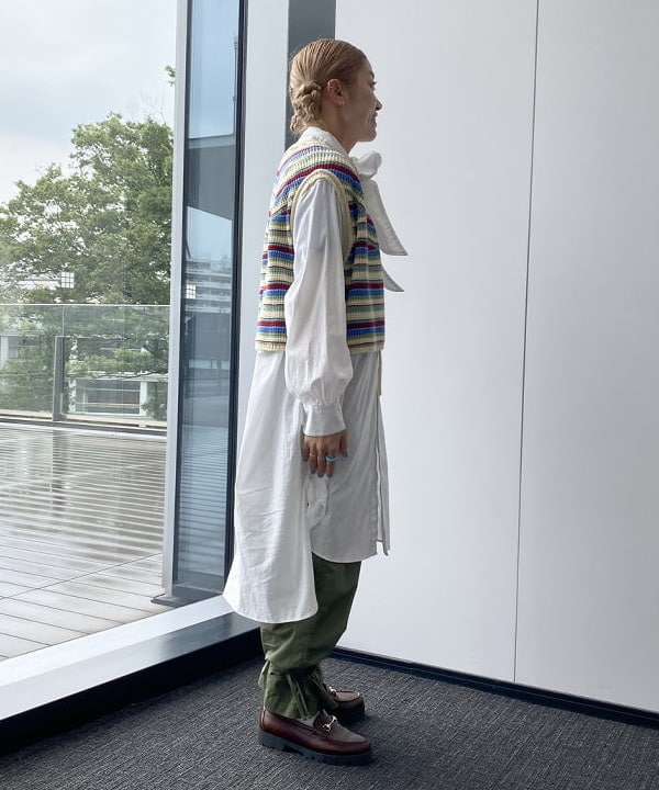 優意さんの「BEAMS WOMEN｜BEAMS BOY / アスコットタイ ワンピース」を使ったコーディネート