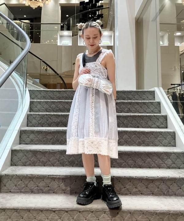 MIYAO × Ray BEAMS / 別注 ショルダー フリル ワンピース