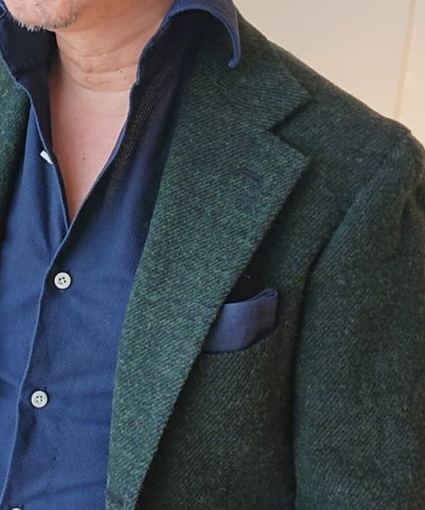 【BEAMS F別注】22AW DALCUORE グリーン ツイード ジャケット BEAMS F（789848） スタイリング・コーディネイト｜BEAMS