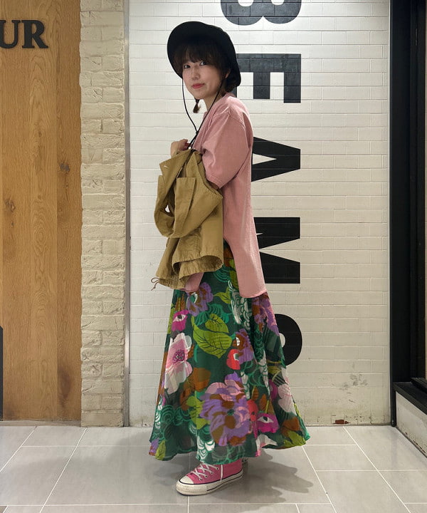 小原 もこさんの「BEAMS WOMEN｜THE NORTH FACE / Brimmer Hat ＜UV対策＞」を使ったコーディネート