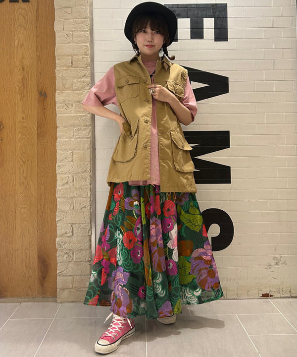 小原 もこさんの「BEAMS WOMEN｜THE NORTH FACE / Brimmer Hat ＜UV対策＞」を使ったコーディネート