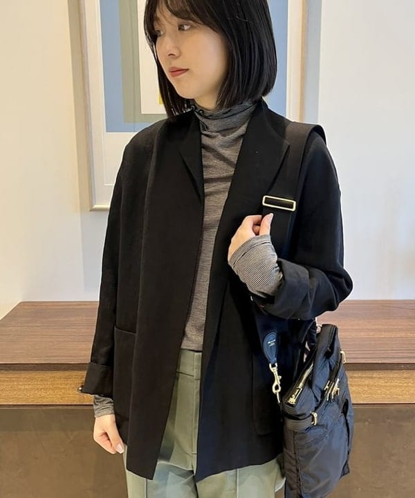 山田 千遥さんの「BEAMS WOMEN｜Demi-Luxe BEAMS / ソフト天竺 ハイネック プルオーバー」を使ったコーディネート