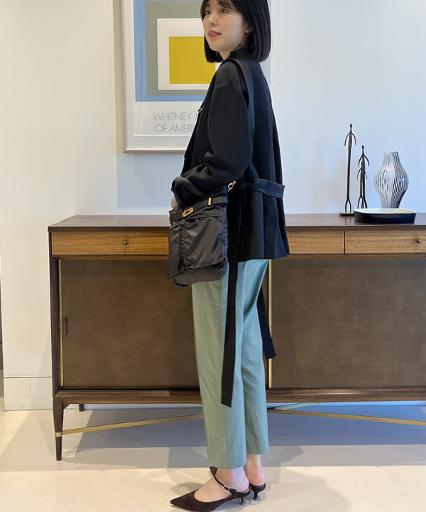 山田 千遥さんの「BEAMS WOMEN｜Demi-Luxe BEAMS / ソフト天竺 ハイネック プルオーバー」を使ったコーディネート