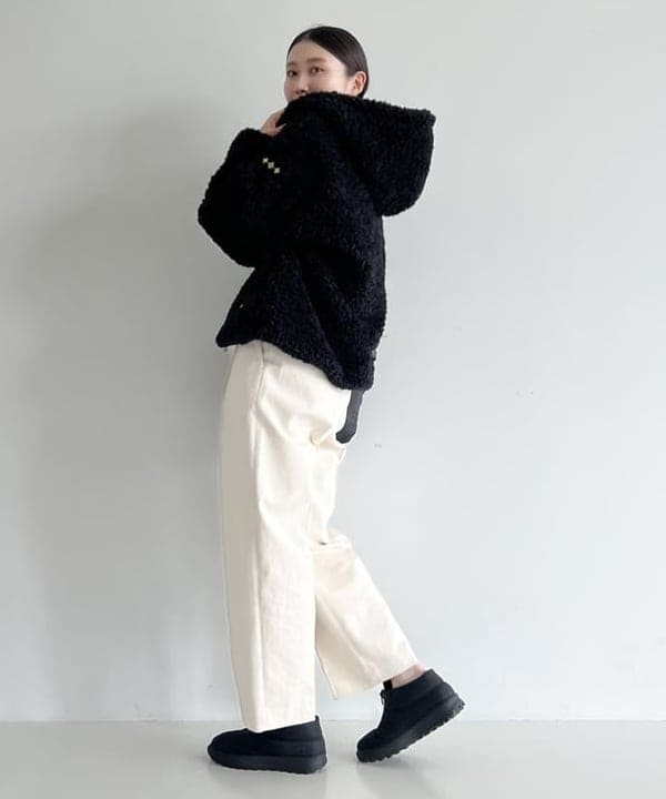 隈元 楓さんの「BEAMS WOMEN｜【WEB限定】TATRAS / IPAMA ボア フードジャケット」を使ったコーディネート